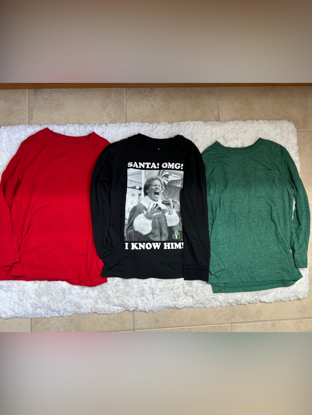Old Navy Kids 3-Pack Holiday Set - Green, Red & ELF!